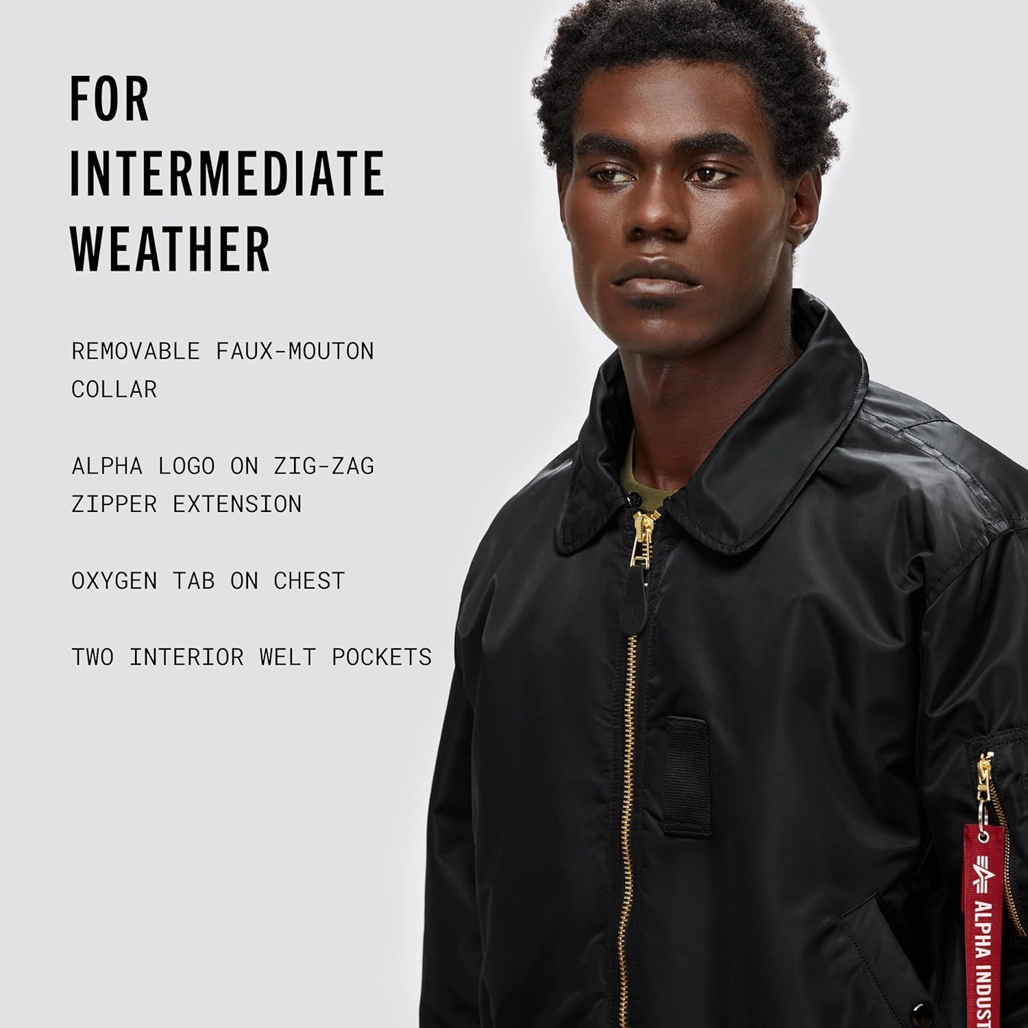 imageAlpha Industries Mens B15 Flight JacketBlack