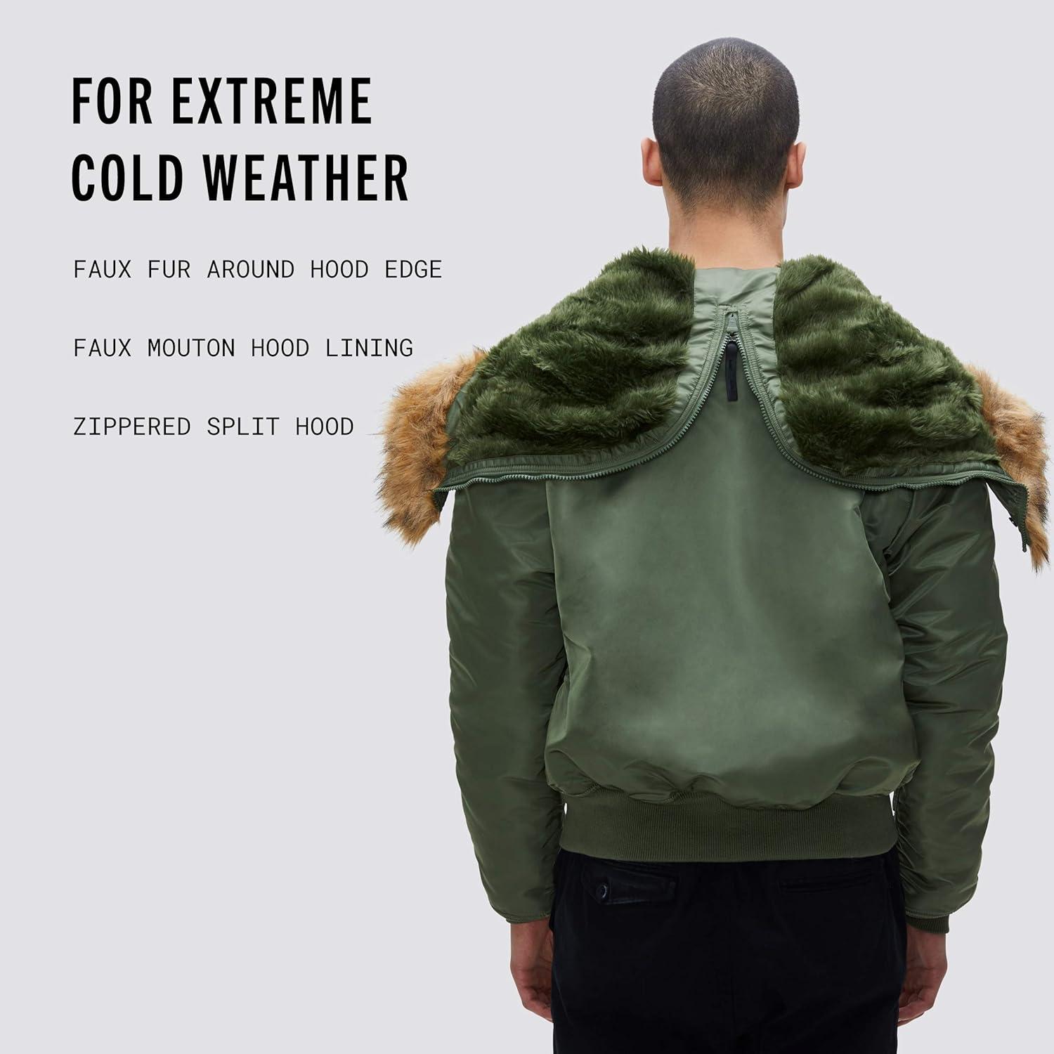 imageAlpha Industries Mens N2B Short Waist Parka XL BlackSage Green