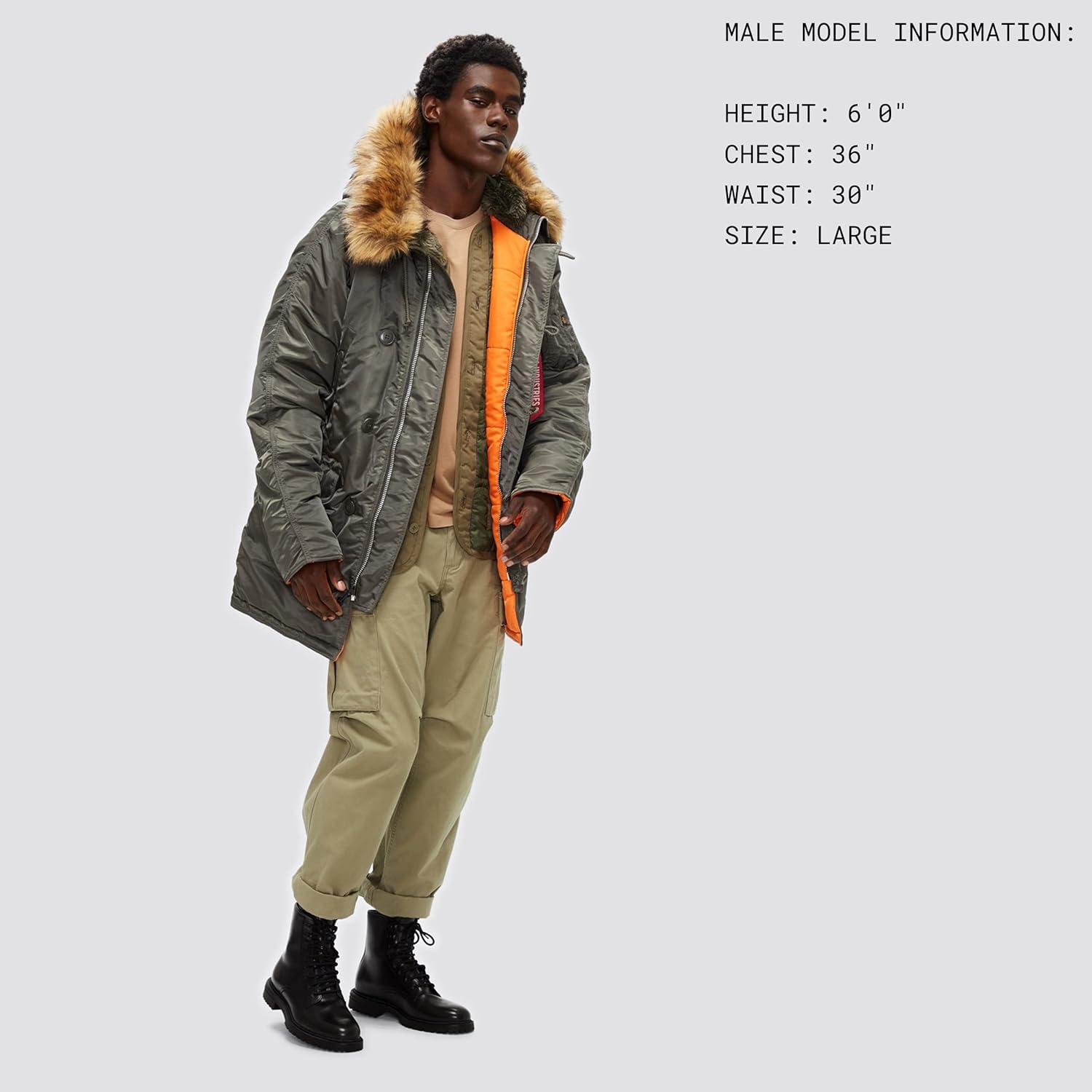 imageAlpha Industries Mens Slim Fit N3b ParkaReplica Gray