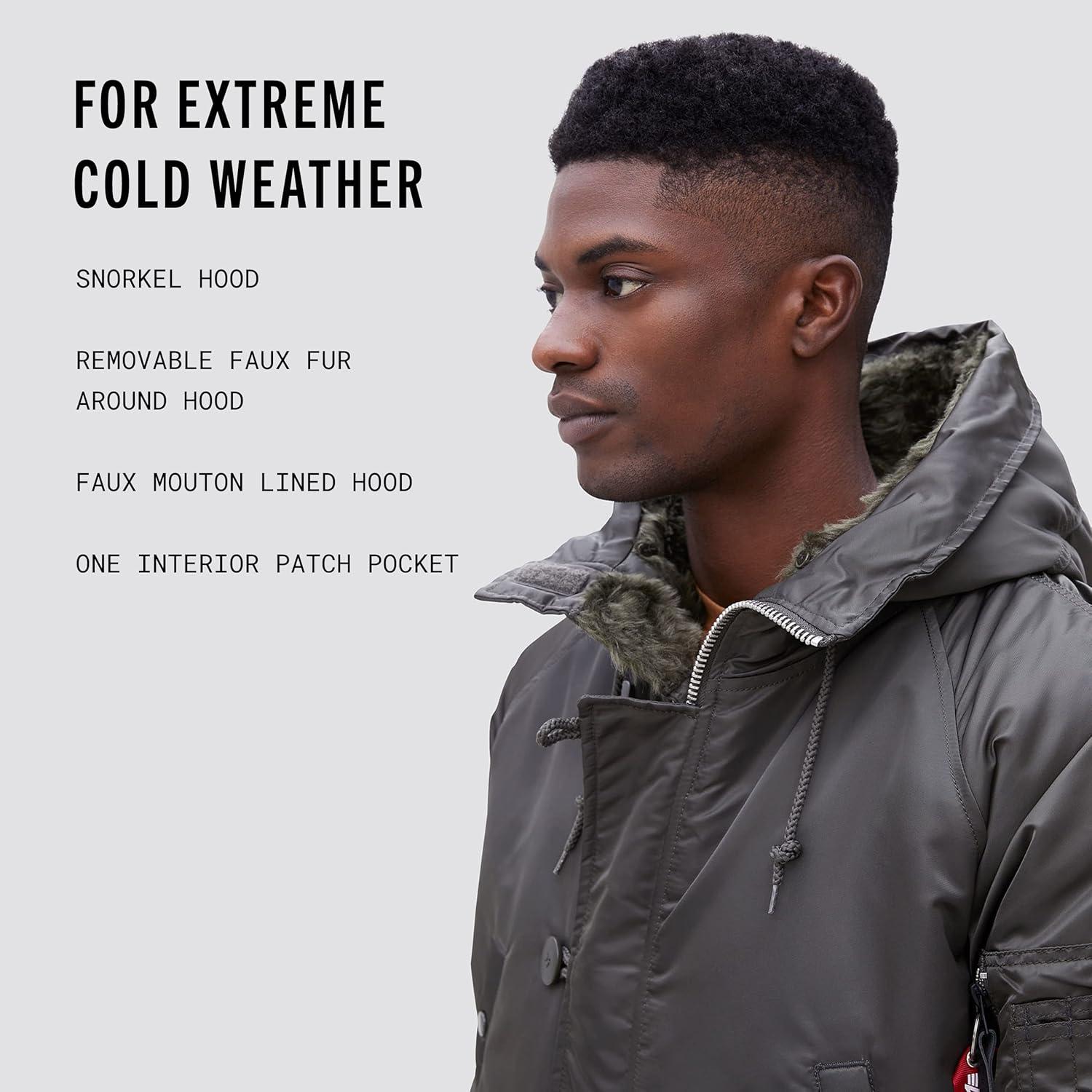 imageAlpha Industries Mens Slim Fit N3b ParkaReplica Gray