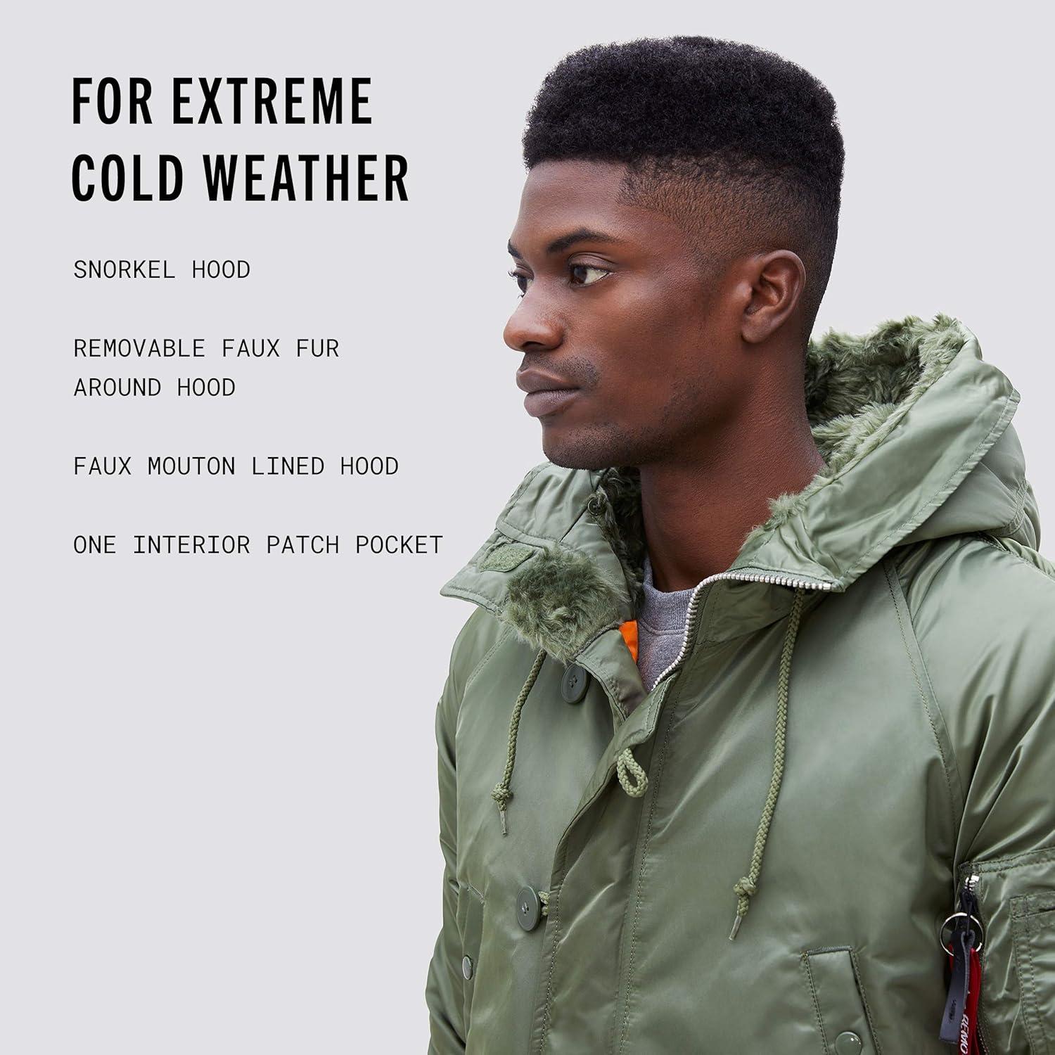 imageAlpha Industries Mens Slim Fit N3b ParkaSage