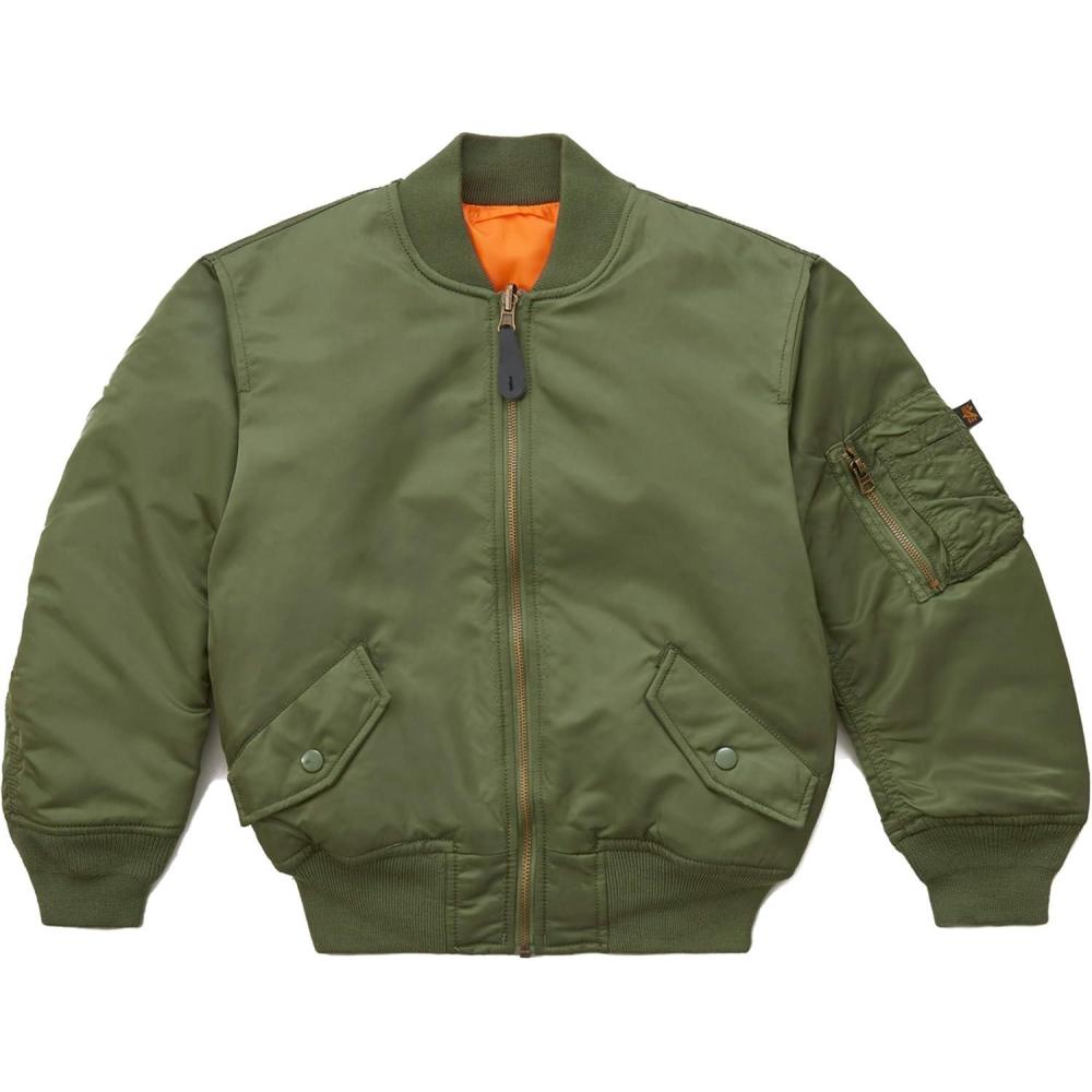 imageAlpha Industries Boys MA1 Flight JacketSage