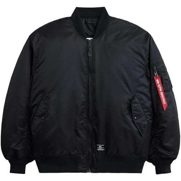 imageAlpha Industries MA1 Blood Chit Bomber Flight Jacket  Fighter Pilot Flight JacketGen Ii  Black