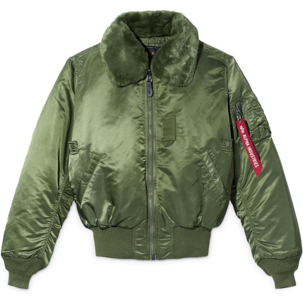 imageAlpha Industries Mens B15 Flight JacketSage