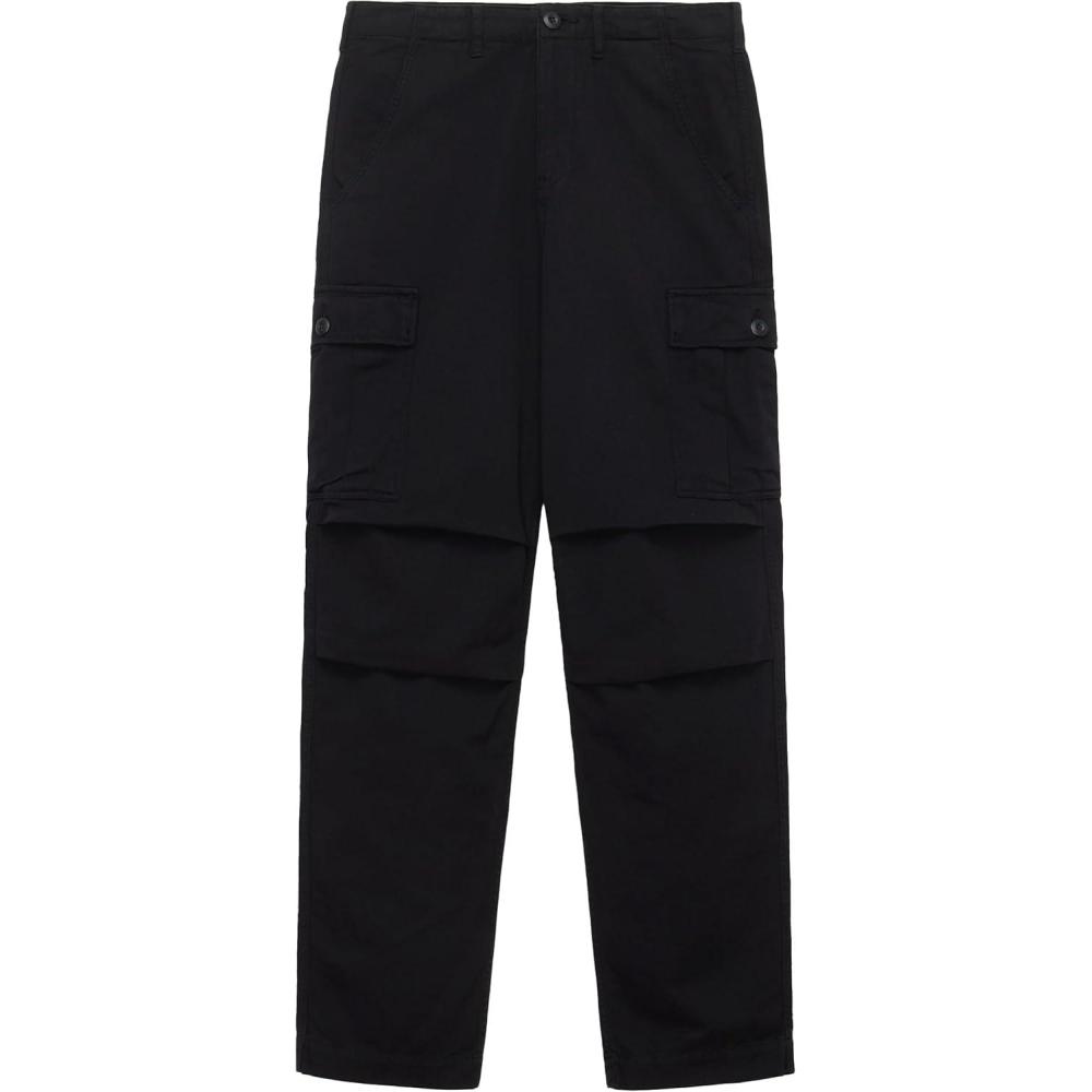 imageAlpha Industries Mens BDU Cargo Pants Relaxed Fit 100 Cotton Button Closure ampamp Zipper Durable Work Pants for Hiking CampingBlack