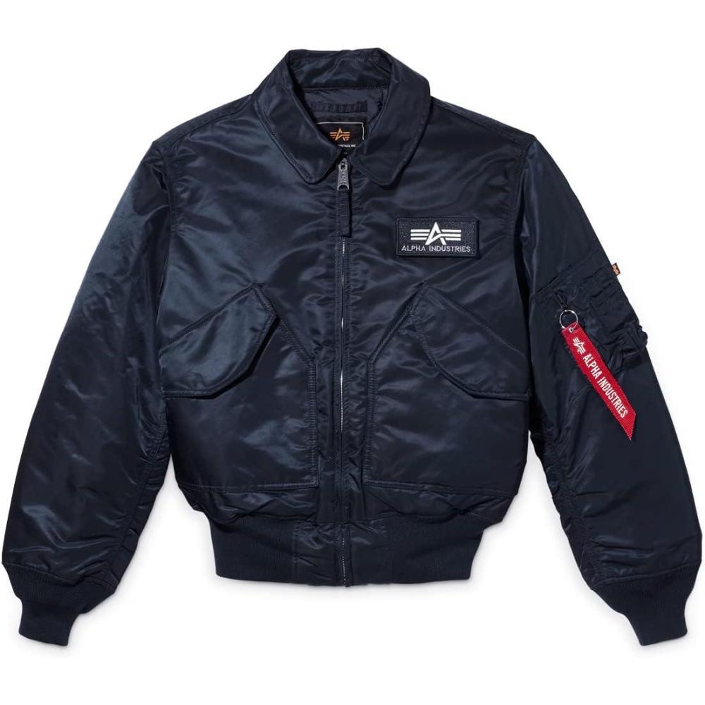 imageAlpha Industries Mens CWU 45P Flight JacketReplica Blue