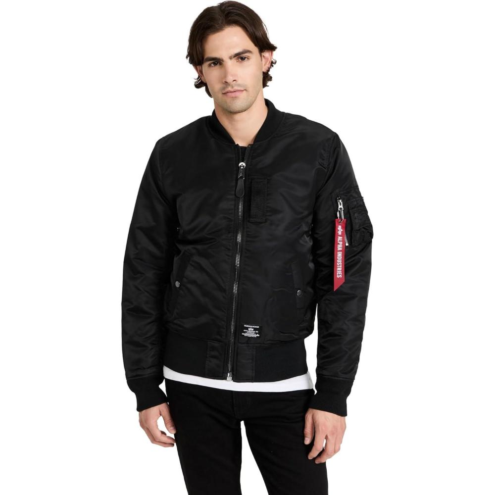 imageAlpha Industries Mens Ma1 Mod Bomber Flight JacketBlack