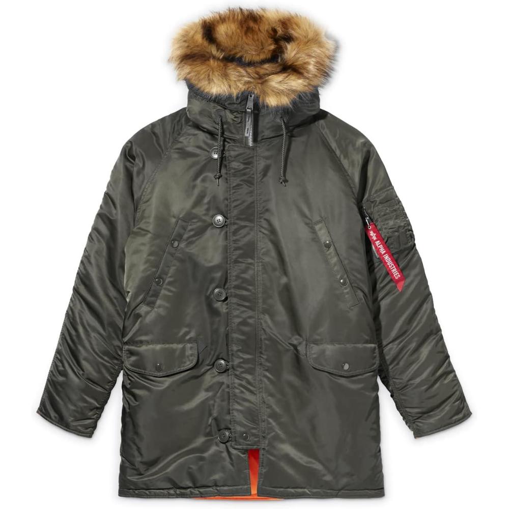 imageAlpha Industries Mens MilitaryReplica Gray