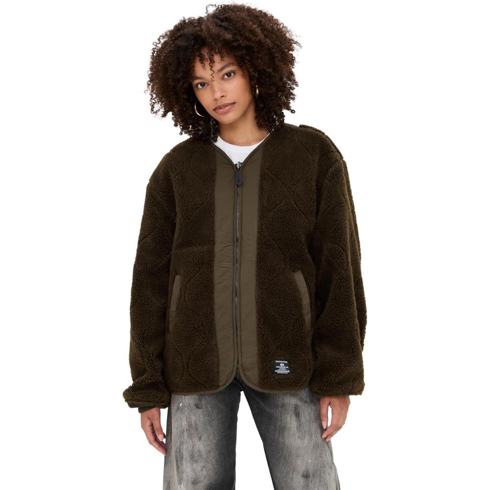 imageAlpha Industries Womens Reversible M65 Quilted Liner JacketEspresso