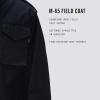 Alpha Industries M-65 Field Jacket – Classic Oversized Military Field Coat – Black, S