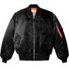 Alpha Industries MA-1 Blood Chit Bomber Flight Jacket – Fighter Pilot Flight Jacket(Black)