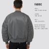 Alpha Industries MA-1 Bomber Flight Jacket – Fighter Pilot Flight Jacket(Gun Metal)