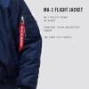 Alpha Industries MA-1 Bomber Flight Jacket – Fighter Pilot Flight Jacket(Replica Blue)