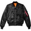 Alpha Industries MA-1 Slim Fit Bomber Flight Jacket – Fighter Pilot Flight Jacket(Black)