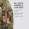 Alpha Industries MA-1 Slim Fit Bomber Flight Jacket – Fighter Pilot Flight Jacket(Woodland Camo)