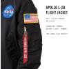 Alpha Industries Men’s Apollo L-2B Flight Jacket(Black With Red Lining)