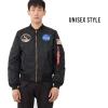 Alpha Industries Men’s Apollo L-2B Flight Jacket(Black With Red Lining)