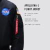 Alpha Industries Men’s Apollo MA-1 Flight Jacket(Black)