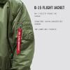 Alpha Industries Men’s B-15 Flight Jacket(Sage)