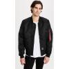 Alpha Industries Men’s Ma-1 Mod Bomber Flight Jacket(Black)