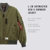 Alpha Industries Men’s Ma-1 Skymaster Mid Length Zip Flight Jacket with Pockets(Gen II – Og-107 Green)