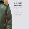 Alpha Industries Men’s N-2B Short Waist Parka (XL, Black)(Sage Green)