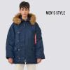 Alpha Industries Men’s N-3B Parka(Replica Blue)