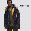 Alpha Industries Men’s Slim Fit N-3b Parka(Replica Blue)