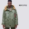 Alpha Industries Men’s Slim Fit N-3b Parka(Sage)