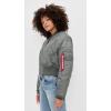 Alpha Industries Women’s MA-1 Cropped Flight Jacket(Field Gray)