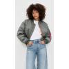 Alpha Industries Women’s MA-1 Cropped Flight Jacket(Field Gray)
