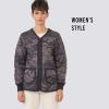 Alpha Industries womens M-65 Defender W Liner Utility Jacket(Black Camo)