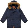 Alpha Industries Boys’ N-3B Parka Coat(Replica Blue)