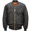 Alpha Industries MA-1 Blood Chit Bomber Flight Jacket – Fighter Pilot Flight Jacket(Black)