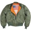 Alpha Industries MA-1 Blood Chit Bomber Flight Jacket – Fighter Pilot Flight Jacket(Sage)