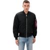 Alpha Industries MA-1 Bomber Flight Jacket – Fighter Pilot Flight Jacket(Black)