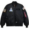 imageAlpha Industries MA1 NASA Bomber Flight Jacket  Fighter Pilot Flight JacketGen Ii  Black