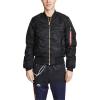 Alpha Industries MA-1 Slim Fit Bomber Flight Jacket – Fighter Pilot Flight Jacket(Black)