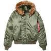 Alpha Industries Men’s N-2B Short Waist Parka (XL, Black)(Sage Green)
