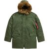 Alpha Industries N-3B Oxford Parka Military Style Winter Jacket Water-Resistant Snorkel Hood Coat Heavyweight Outerwear(Og-107 Green)