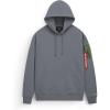 Alpha Industries Utility Pocket Hoodie Adjustable Hood Military-Inspired Hoodie Jacket for Everyday Wear Exercise Casual(Medium Charcoal Heather)