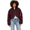 Alpha Industries Women’s Ma-1 Knit Rib Flight Jacket(Cedar Red)